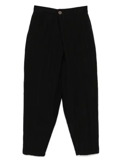 CHIAHUNG SU striped trousers - Black
