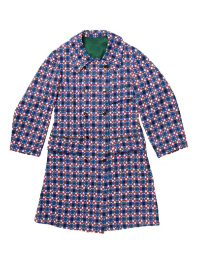COMMUNS wool double-breasted coat - Blue