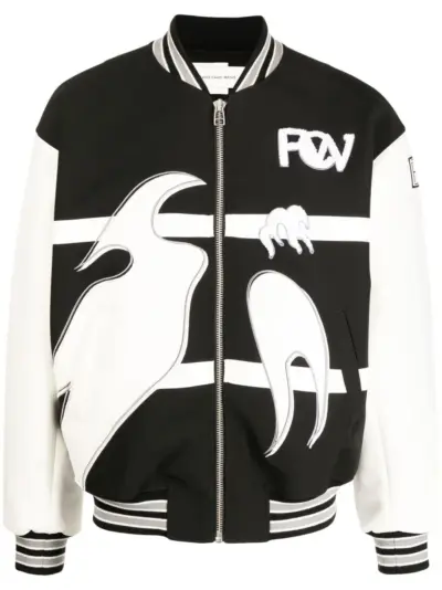 Feng Chen Wang Phoenix embroidered bomber jacket - Black