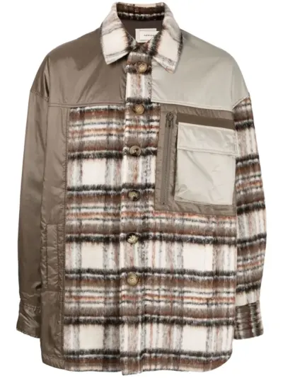 Feng Chen Wang button-up panelled jacket - Neutrals