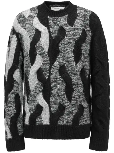 Feng Chen Wang cable-knit sweater - Black