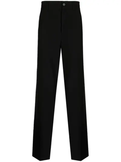 Feng Chen Wang lambs wool straight-leg trousers - Black