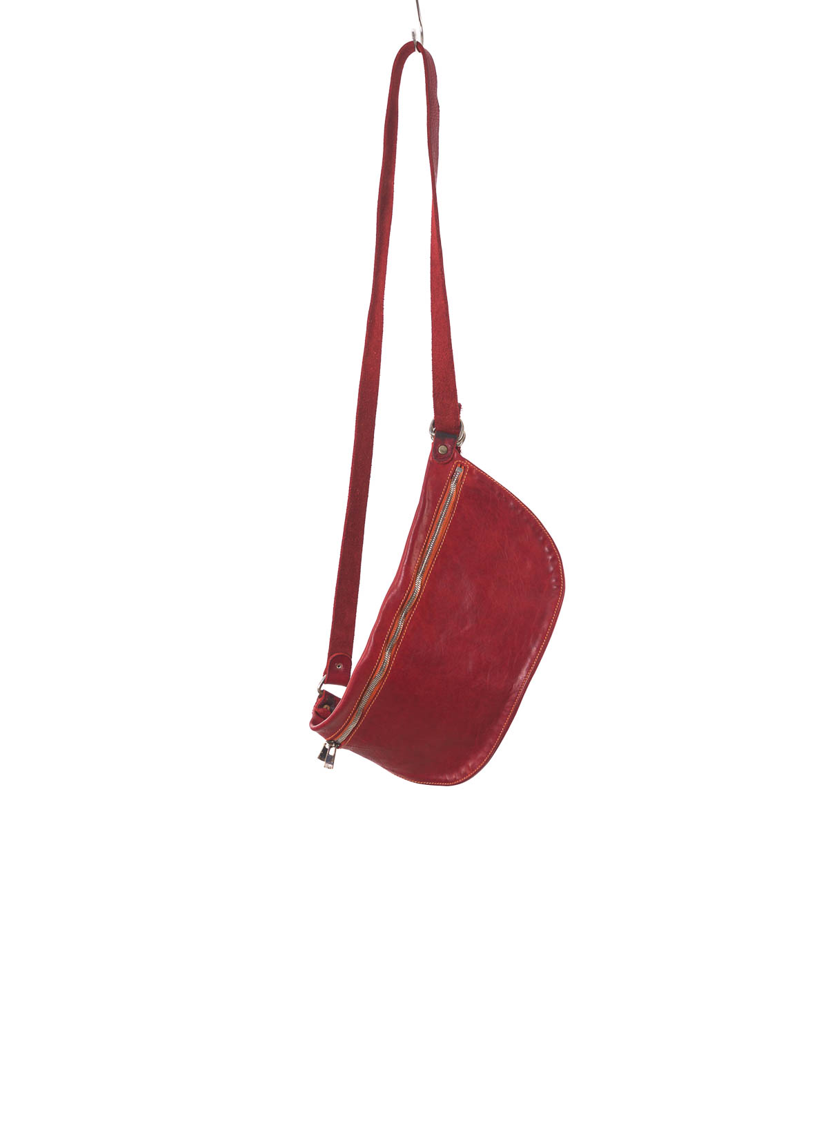 GUIDI Q10M Shoulder Bag, black / red / white, horse leather