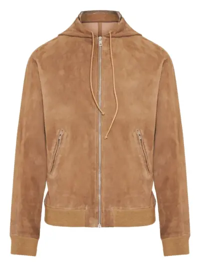 Giorgio Brato suede bomber jacket - Brown