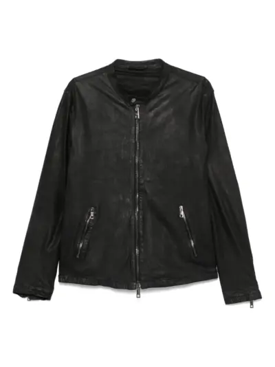 Giorgio Brato zip-up leather jacket - Black