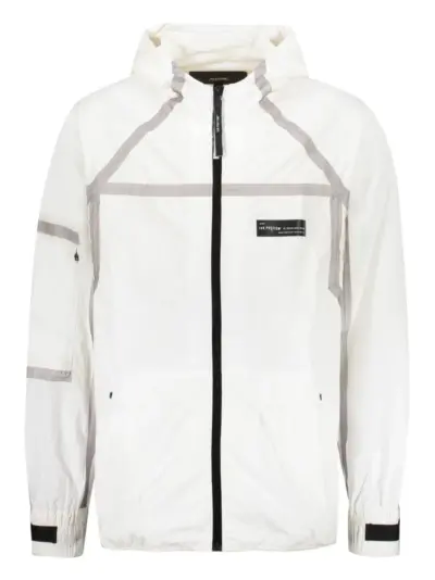 ISO.POETISM mesh panel hooded jacket - White