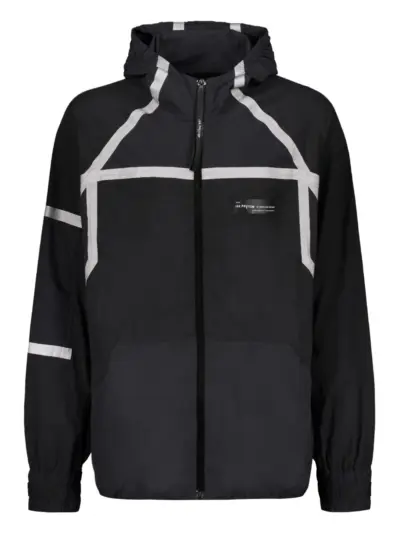 ISO.POETISM reflective-panelled hooded jacket - Black