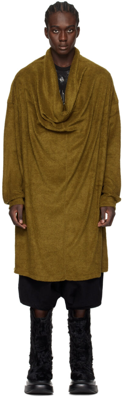 Julius Khaki Off Neck Sweater