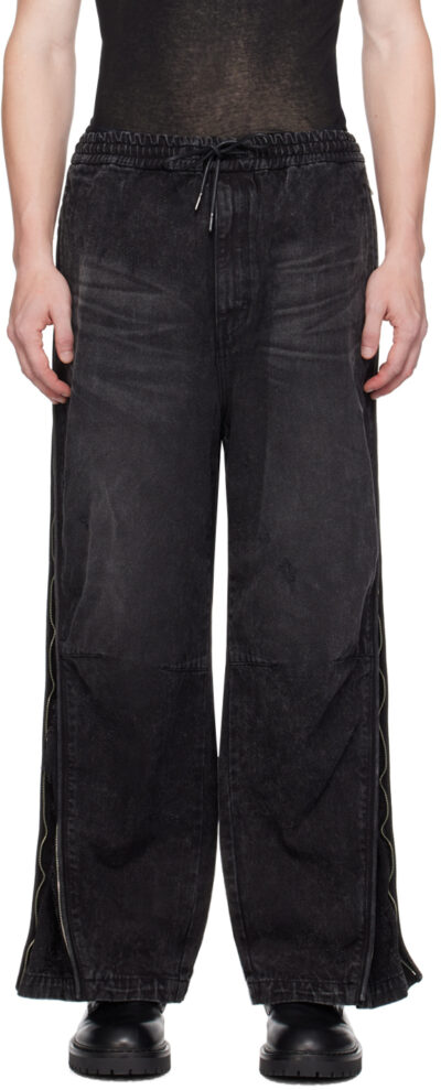 Juun.J Black Side Zip Jeans
