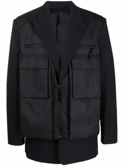 Juun.J two-layer vest blazer - Black