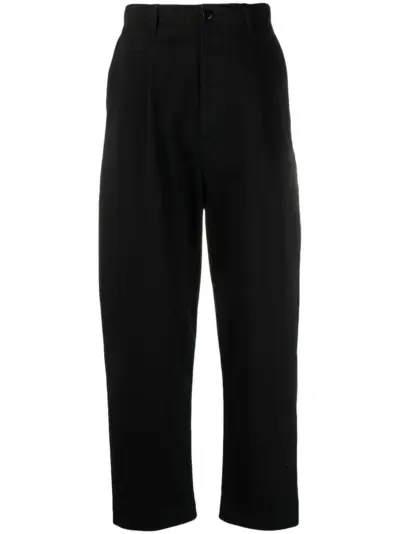 KAPITAL drop-crotch wide leg trousers - Black