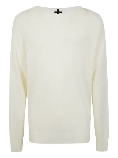 MD75 crew-neck sweater - White