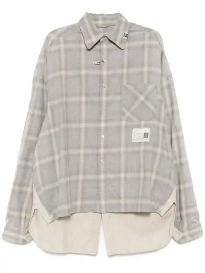 Maison MIHARA YASUHIRO 2 shirts combined long sleeve shirt - Grey