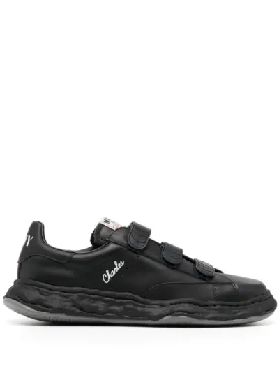 Maison MIHARA YASUHIRO Charles touch-strap leather sneakers - Black