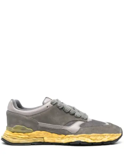 Maison MIHARA YASUHIRO George panelled suede sneakers - Grey