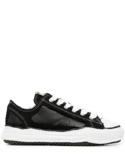Maison MIHARA YASUHIRO Peterson Low distressed canvas sneakers - Black