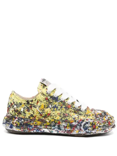 Maison MIHARA YASUHIRO Peterson23 sputtering-paint sneakers - Yellow