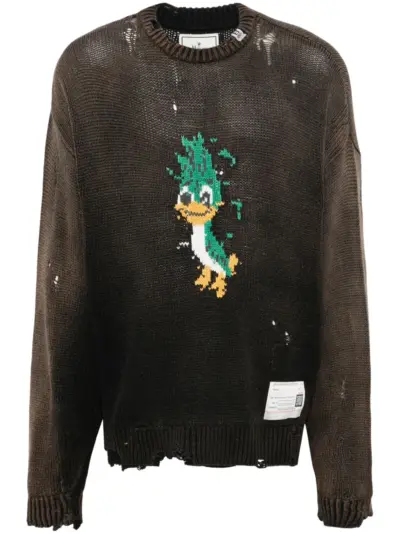 Maison MIHARA YASUHIRO distressed sweater - Brown