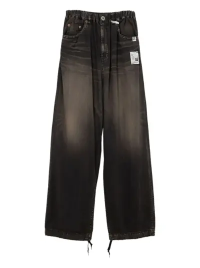 Maison MIHARA YASUHIRO washed wide-leg jeans - Black
