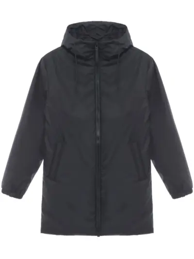 Rains Lohja long hooded jacket - Black