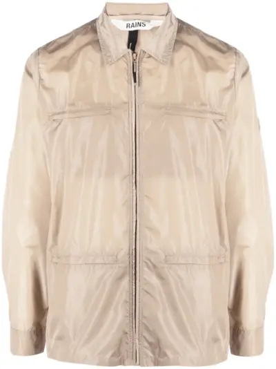 Rains zip-up shirt jacket - Neutrals
