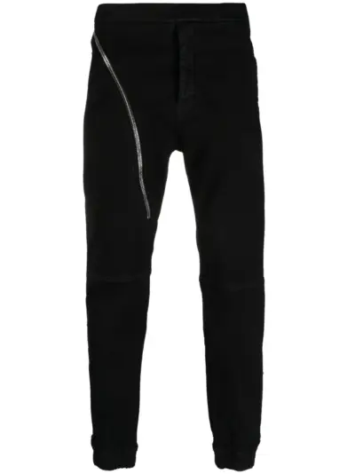 Rick Owens Aircut decorative-zip skinny joggers - Black
