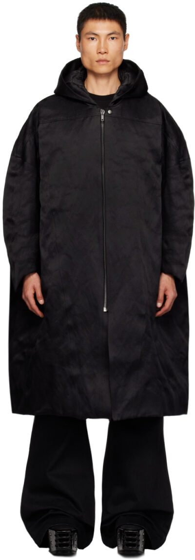 Rick Owens Black Jumbo Peter Coat