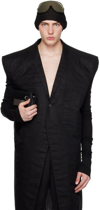 Rick Owens Black Tatlin Coat