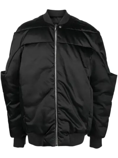 Rick Owens Gridered goose-down bomber jacket - Black