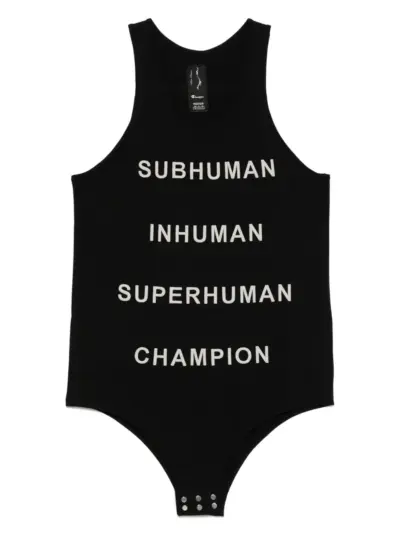Rick Owens X Champion slogan-print vest - Black