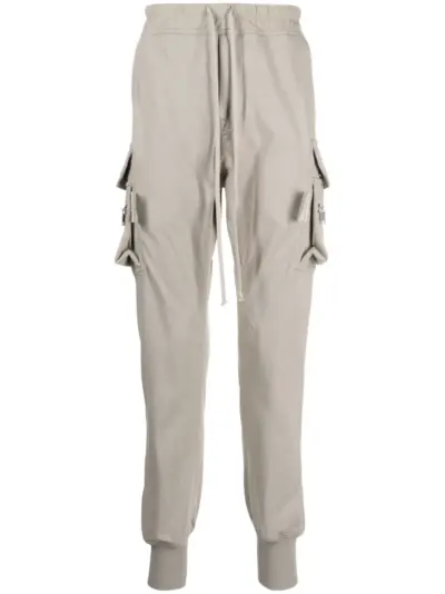 Rick Owens drawstring drop-crotch track pants - Grey