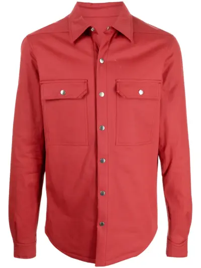 Rick Owens long-sleeved shirt jacket - Red