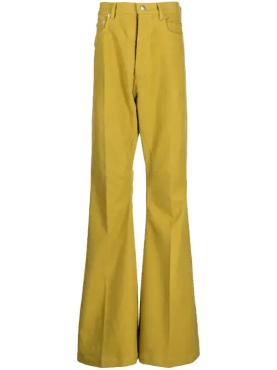 Rick Owens wide-leg cotton trousers - Yellow