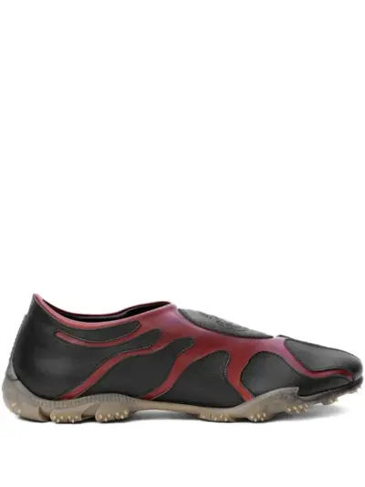 Rombaut flame-detail slip-on sneakers - Black