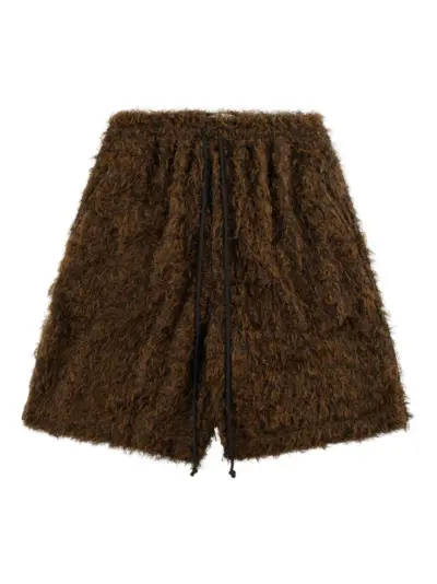 Song For The Mute elasticated "Black" shorts - Brown