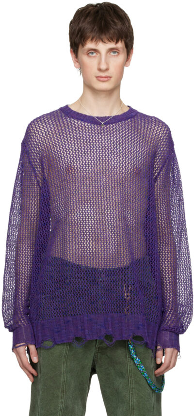 Song for the Mute Purple Oversized Sweater