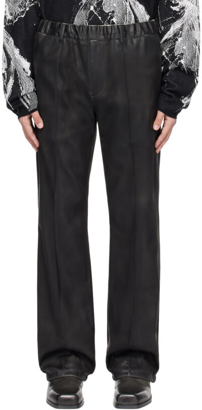 TAAKK Black Coated Trousers
