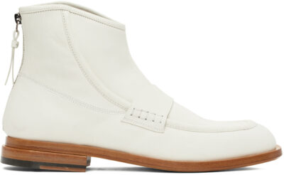TAAKK SSENSE Exclusive White Carnaby Ice Zip-Up Boots