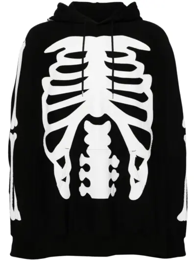 Takahiromiyashita The Soloist skeleton-print hoodie - Black