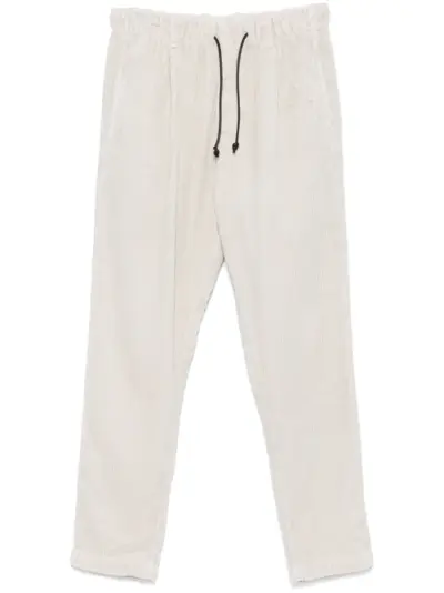 Transit corduroy elasticated-waistband trousers - Grey