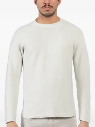 Transit textured crew-neck sweater - White