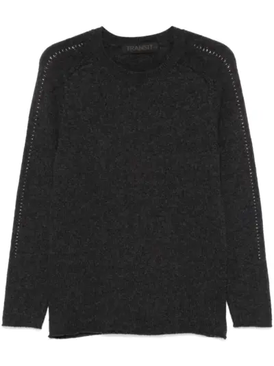 Transit virgin wool round-neck sweater - Grey