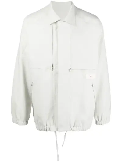Y-3 concealed front-fastening jacket - Grey