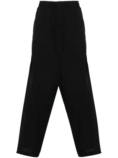 Y-3 logo-printed panelled track pants - Black