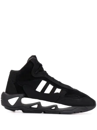 Y-3 side stripe sneakers - Black