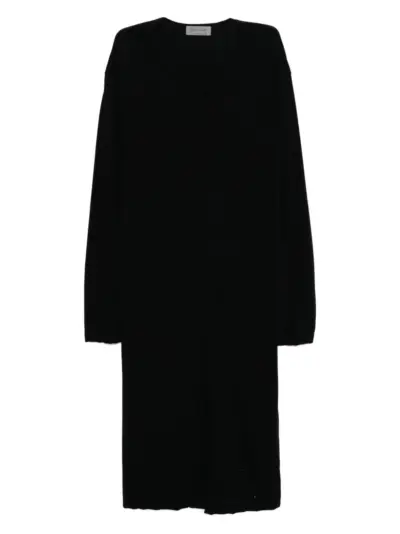 Yohji Yamamoto twisted jersey coat - Black