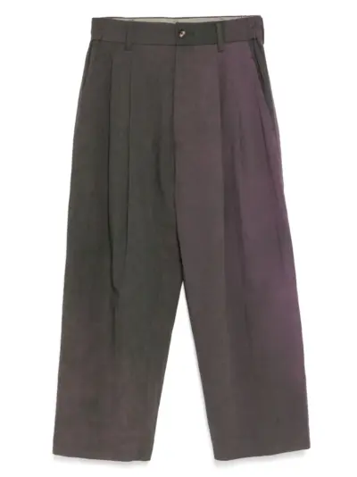 Ziggy Chen Collaged Wide Leg trousers - Purple