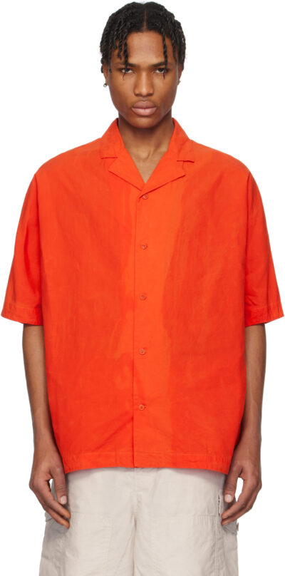 CASEY CASEY Orange Waga Bowling Shirt