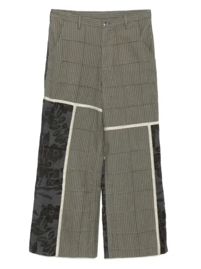 COMMUNS checked pants - Green