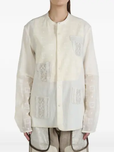 COMMUNS embroidered shirt - White